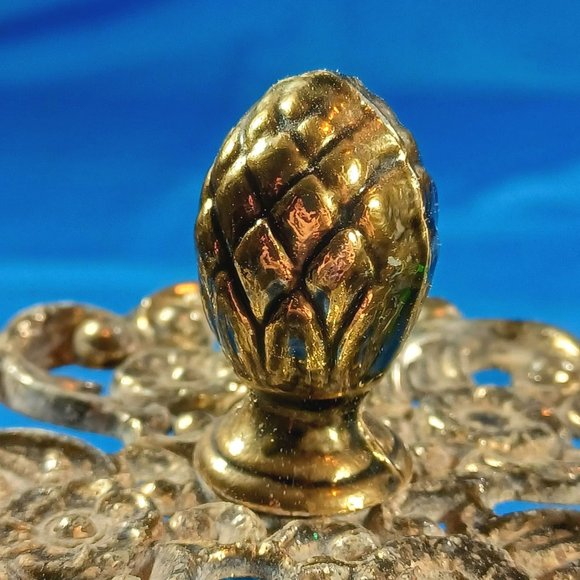 Vintage Victorian Reproduction Ornate Brass Toothbrush Holder 4 Slots - Picture 3 of 9